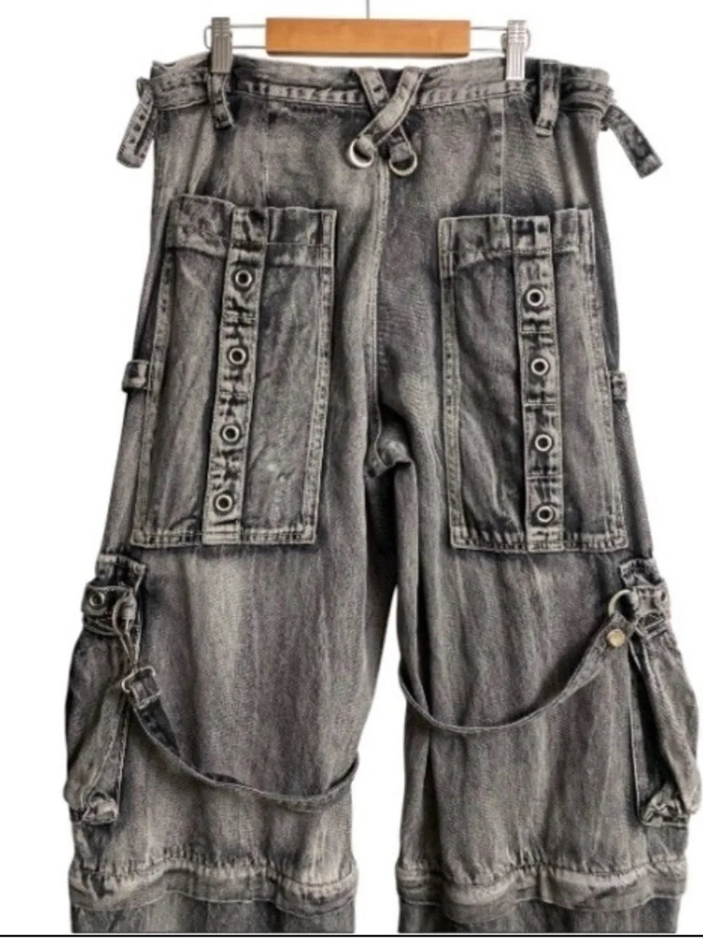Tripp NYC Daang Goodman Denim Full Force Pant/Short Unisex Sz S  Raver Goth Punk